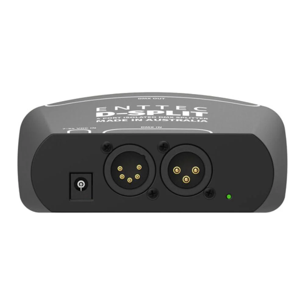 Enttec D-Split 70579 DMX 4 Port Isolated Splitter/Isolator (5-Pin) Bundle w/DMX Adapter 5 Pin(M) to 3 Pin(F) XLR and Liquid Audio Polishing Cloth - Image 5