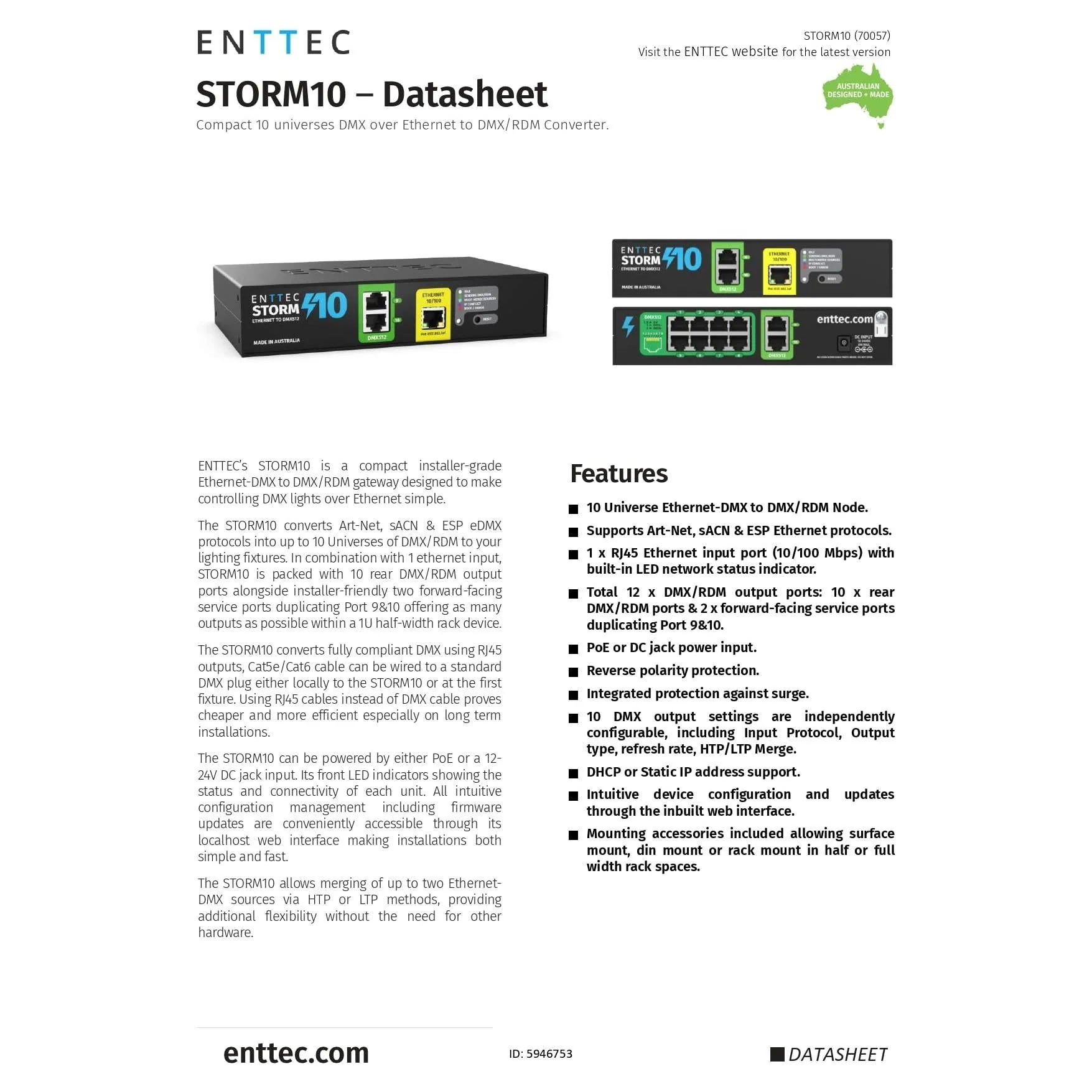 ENTTEC Storm 10 10-port Ethernet to DMX Interface - Image 8
