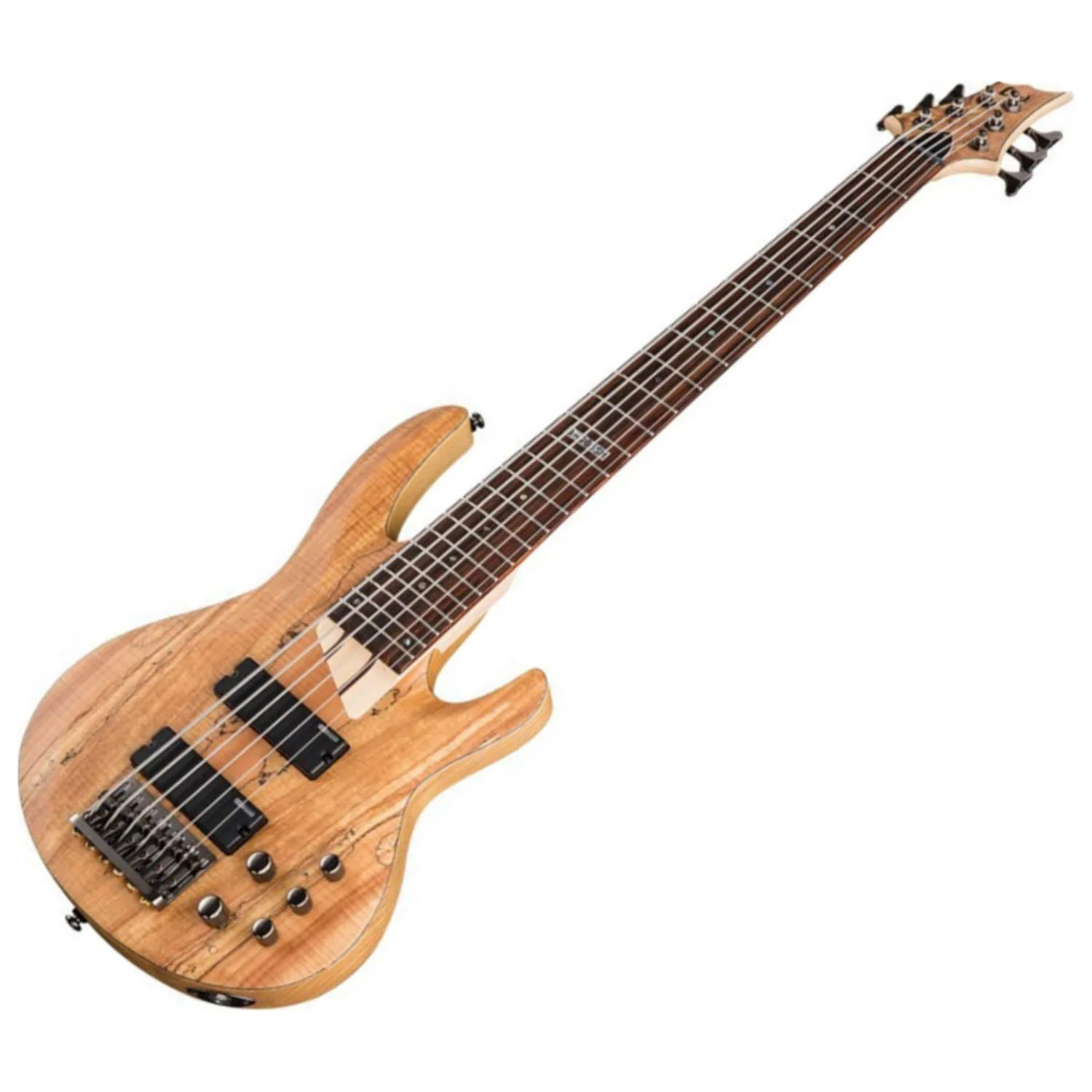 ESP LTD B-206SM Spalted Maple 6-String Bass Guitar, Natural Satin - Image 2