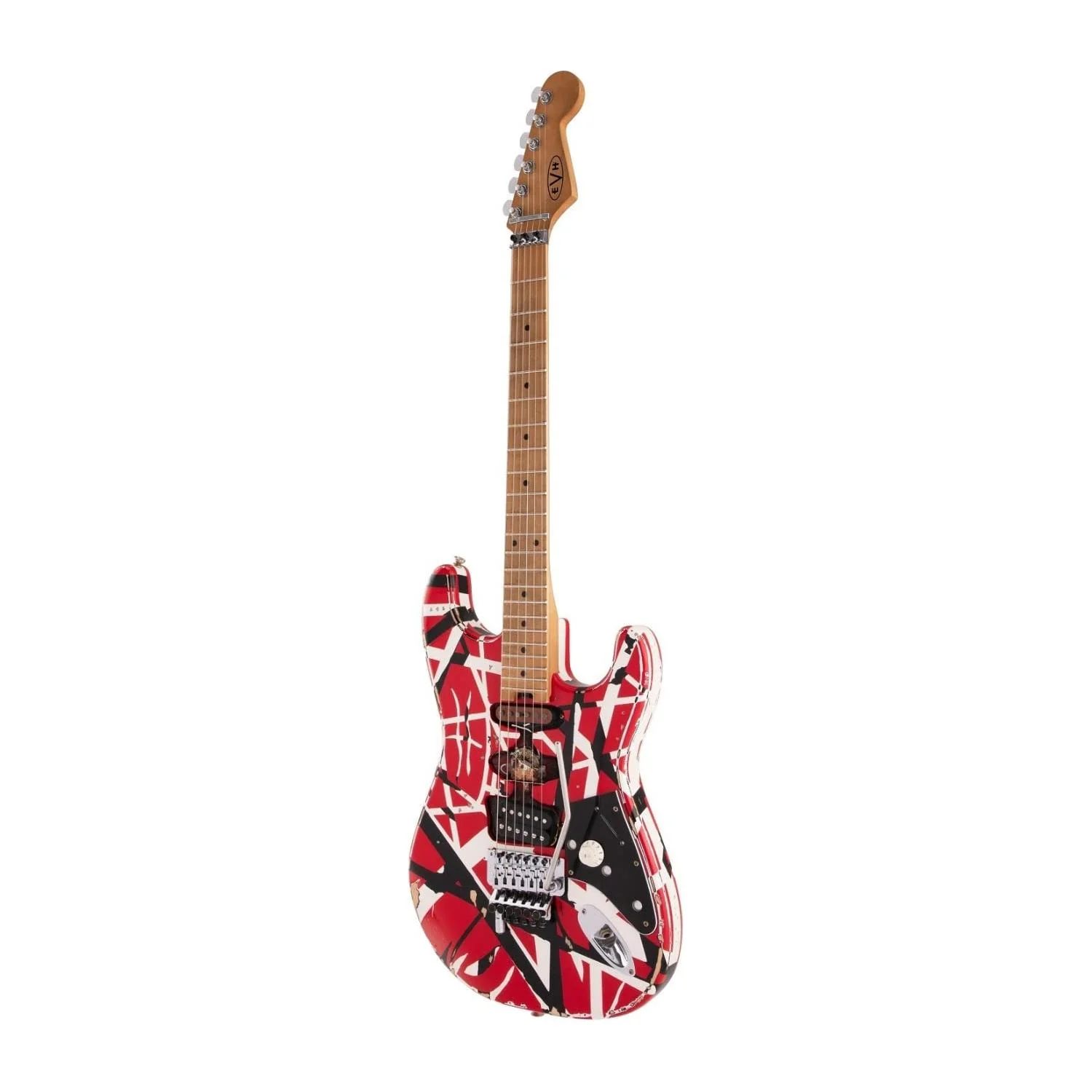 EVH Striped Series Frankenstein Relic - Red/Black/White - Image 2