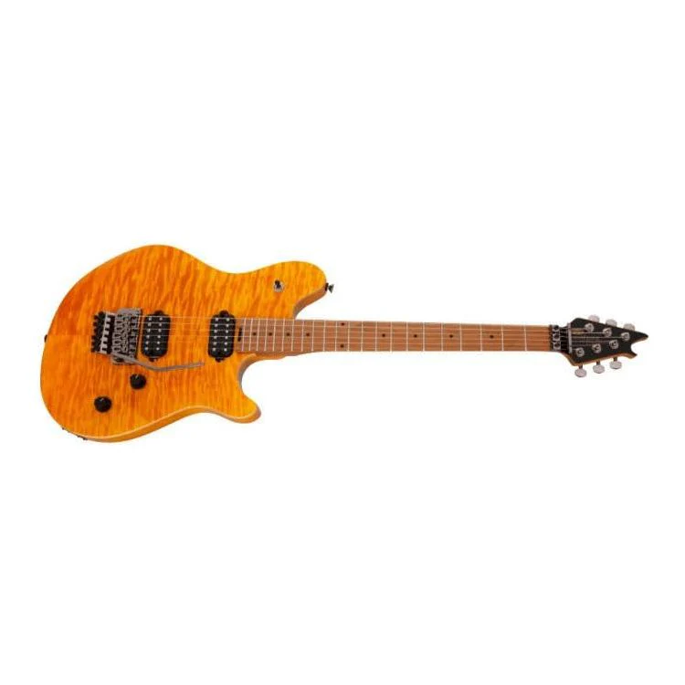 EVH Wolfgang Standard QM Electric Guitar - Trans Amber - Image 3