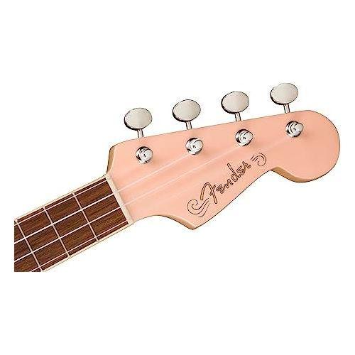 Fender, 4-String Ukulele, Right, Shell Pink (0970533556) - Image 4