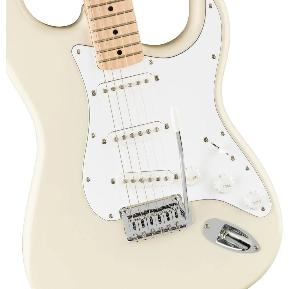 Fender Affinity Series™ Stratocaster®, Maple Fingerboard, Olympic White, 0378002505 Bundle w/12-Pack Guitar Picks and Liquid Audio Polishing Cloth - Image 5