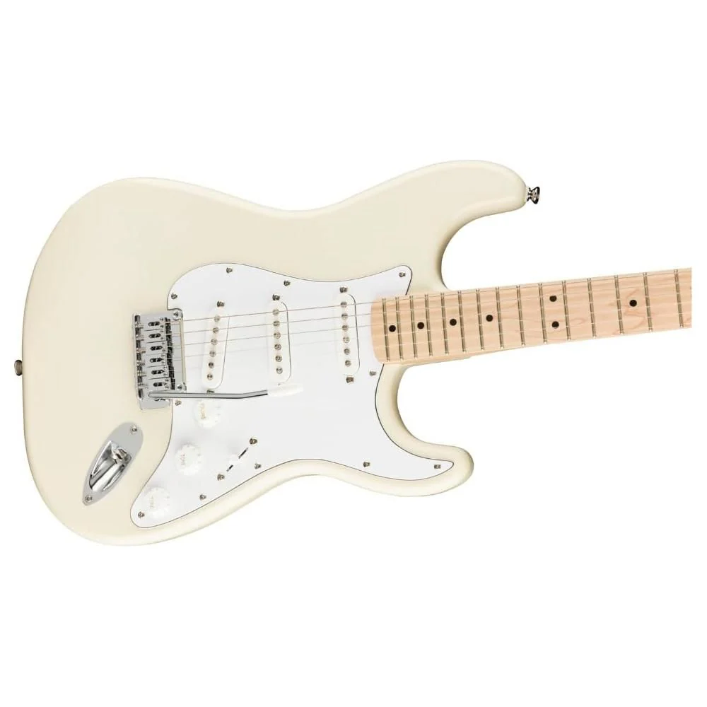Fender Affinity Series™ Stratocaster®, Maple Fingerboard, Olympic White, 0378002505 Bundle w/12-Pack Guitar Picks and Liquid Audio Polishing Cloth - Image 6