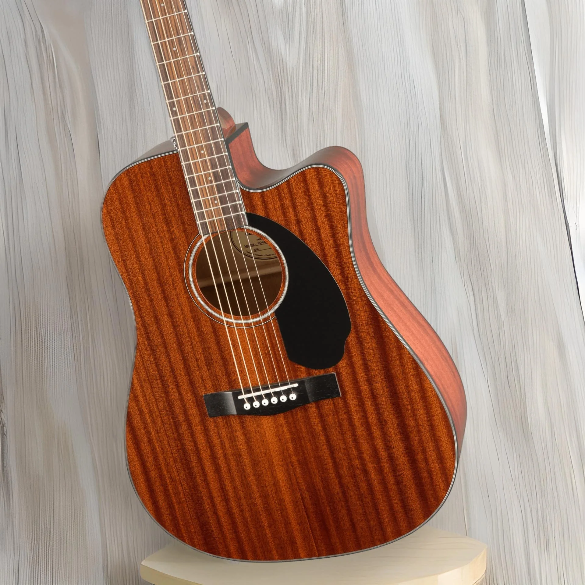 Fender All-Mahogany Dreadnought Cutaway Acoustic Electric Guitar, with 2-Year Warranty - Image 8
