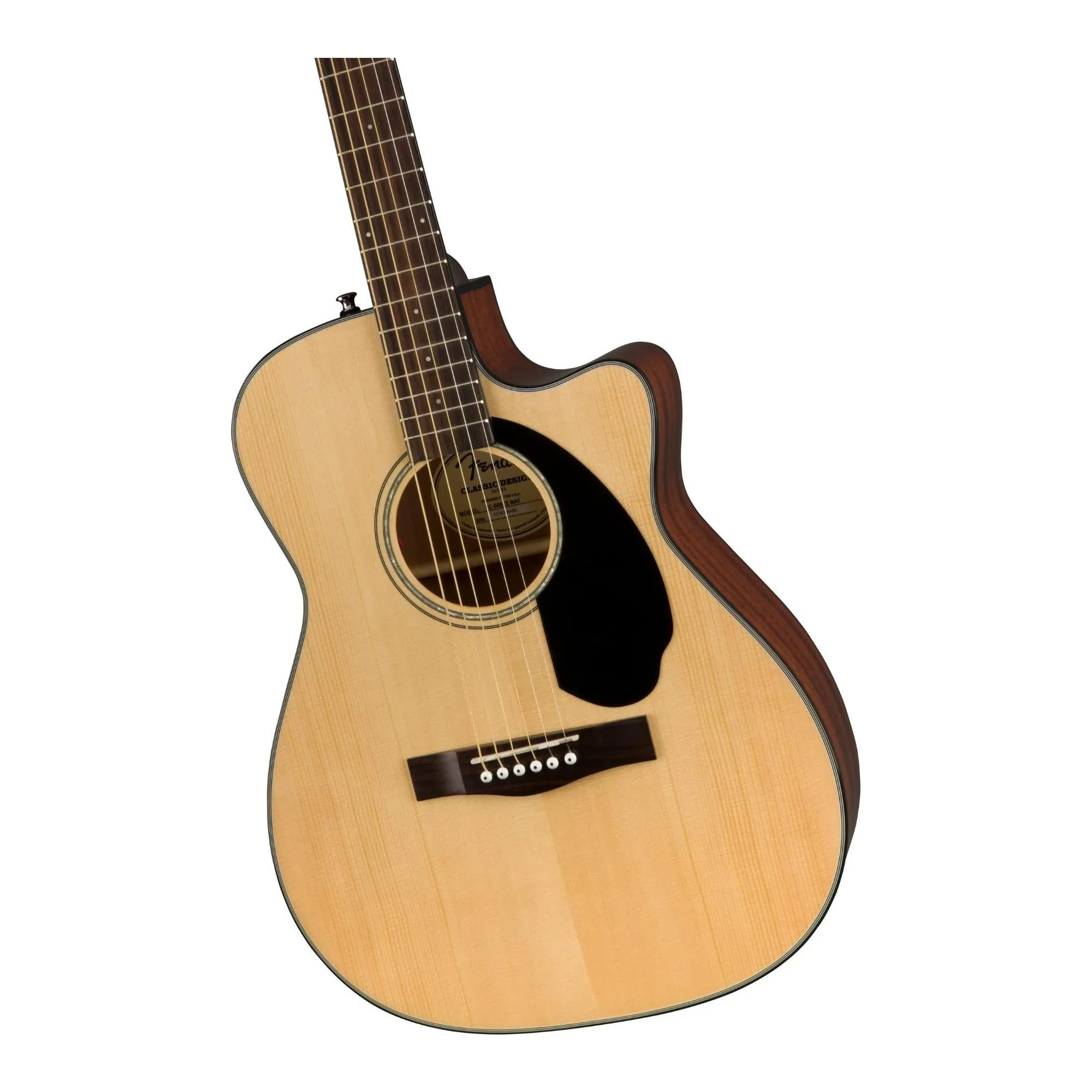 Fender CC-60SCE Concert Cutaway Acoustic Guitar, with 2-Year Warranty, Natural - Image 4