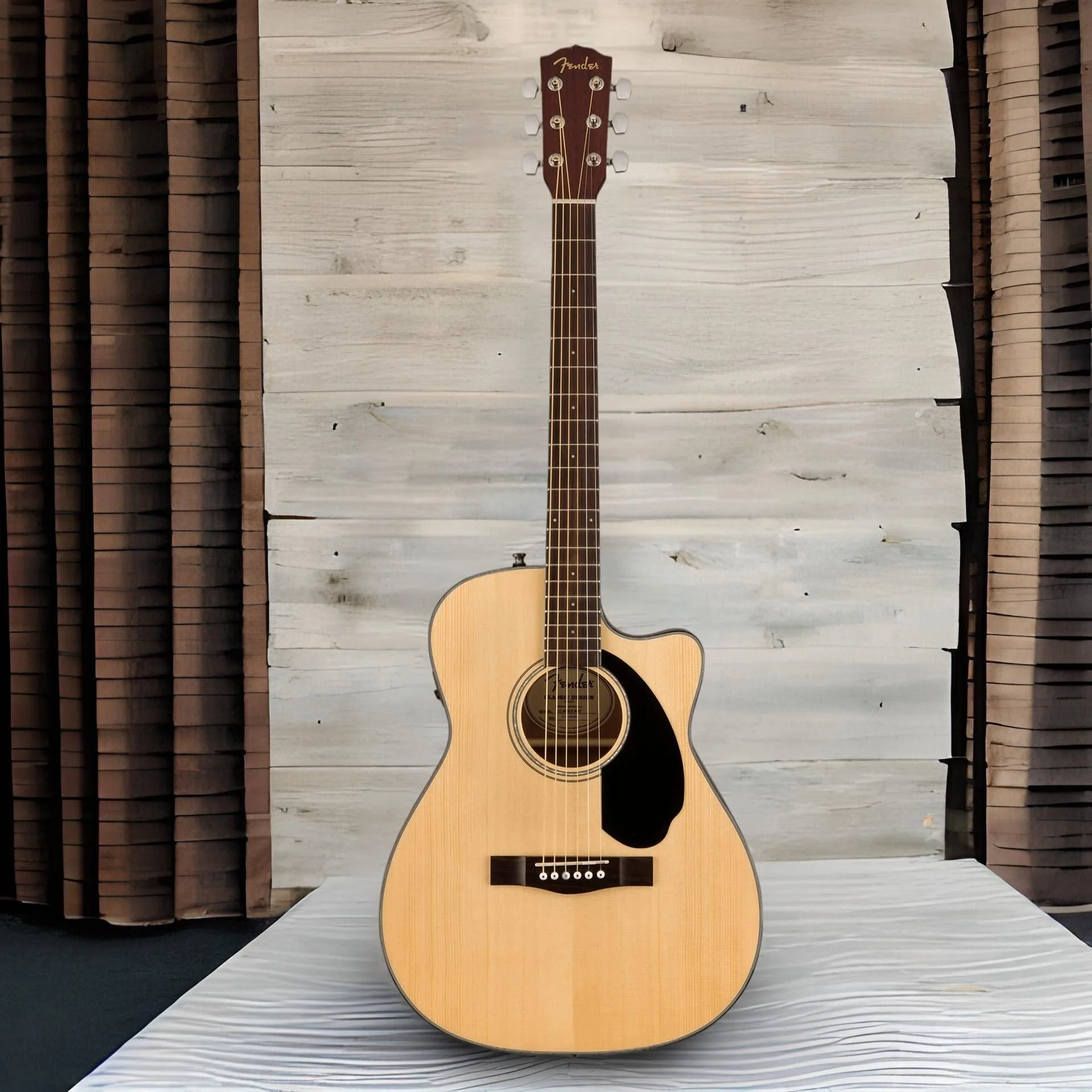 Fender CC-60SCE Concert Cutaway Acoustic Guitar, with 2-Year Warranty, Natural - Image 9