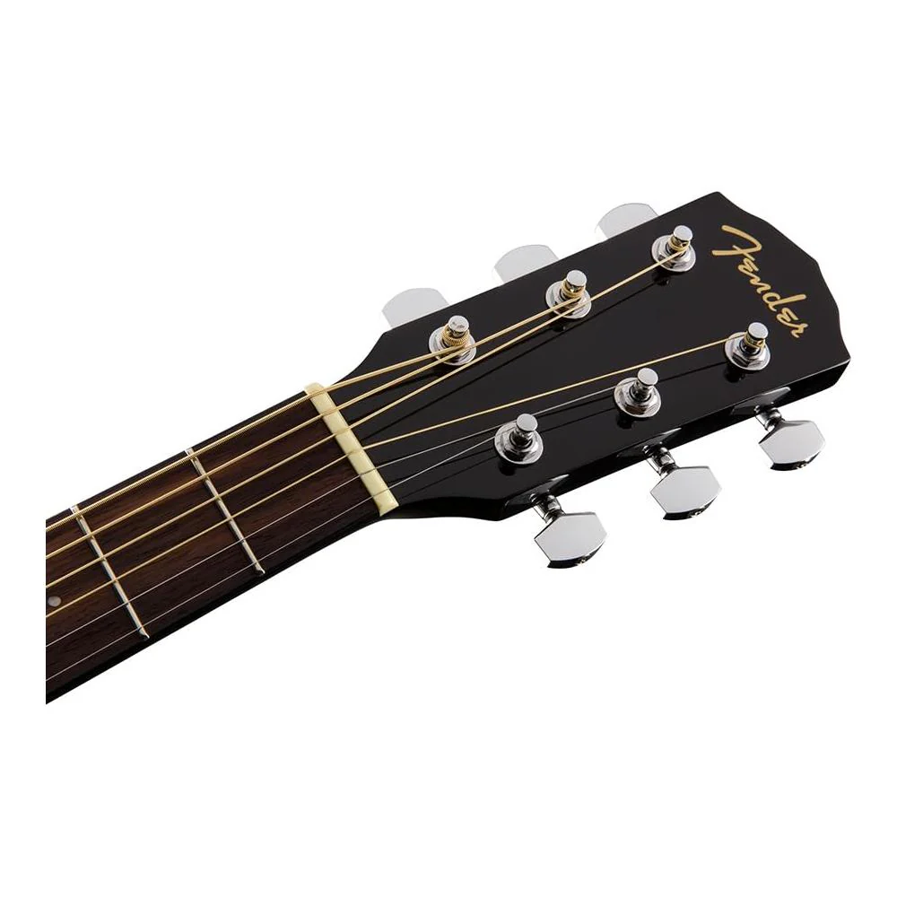Fender CD-60S Dreadnought Acoustic Guitar, Walnut Fingerboard, Black - 0970110006 Bundle w/ 12-Pack Guitar Pick and Liquid Audio Polishing Cloth - Image 4