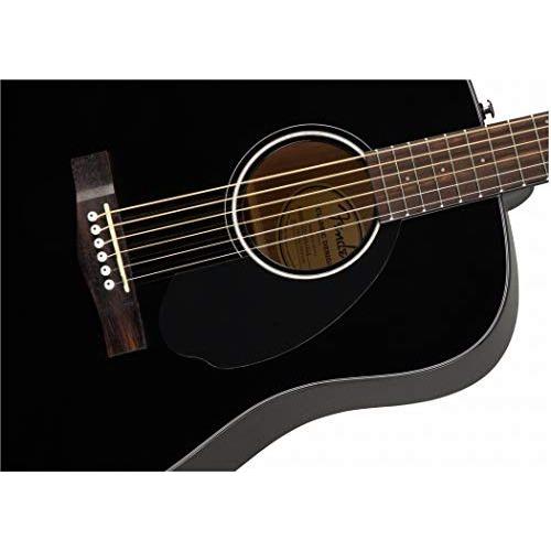 Fender CD-60S Dreadnought Acoustic Guitar, Walnut Fingerboard, Black - Image 5