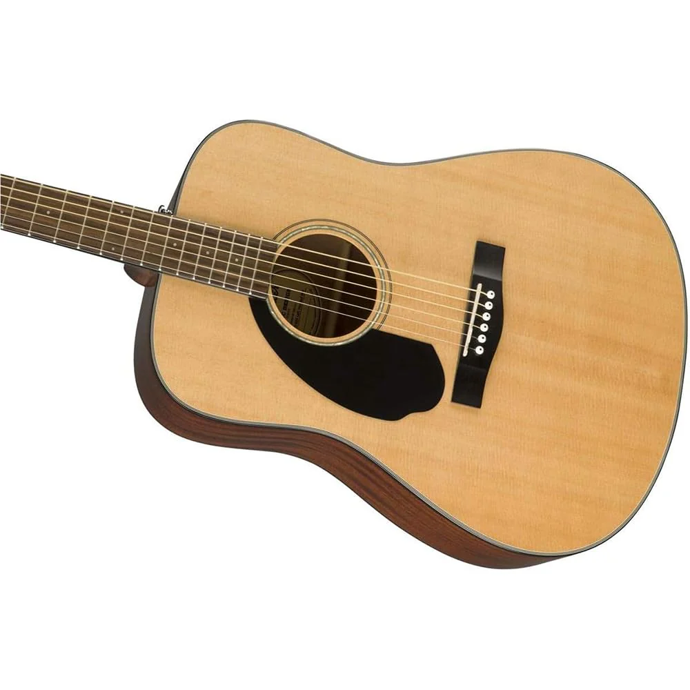 Fender CD-60S Dreadnought LH, Natural WN - 0970115021 Bundle w/ 12-Pack Guitar Pick and Liquid Audio Polishing Cloth - Image 4