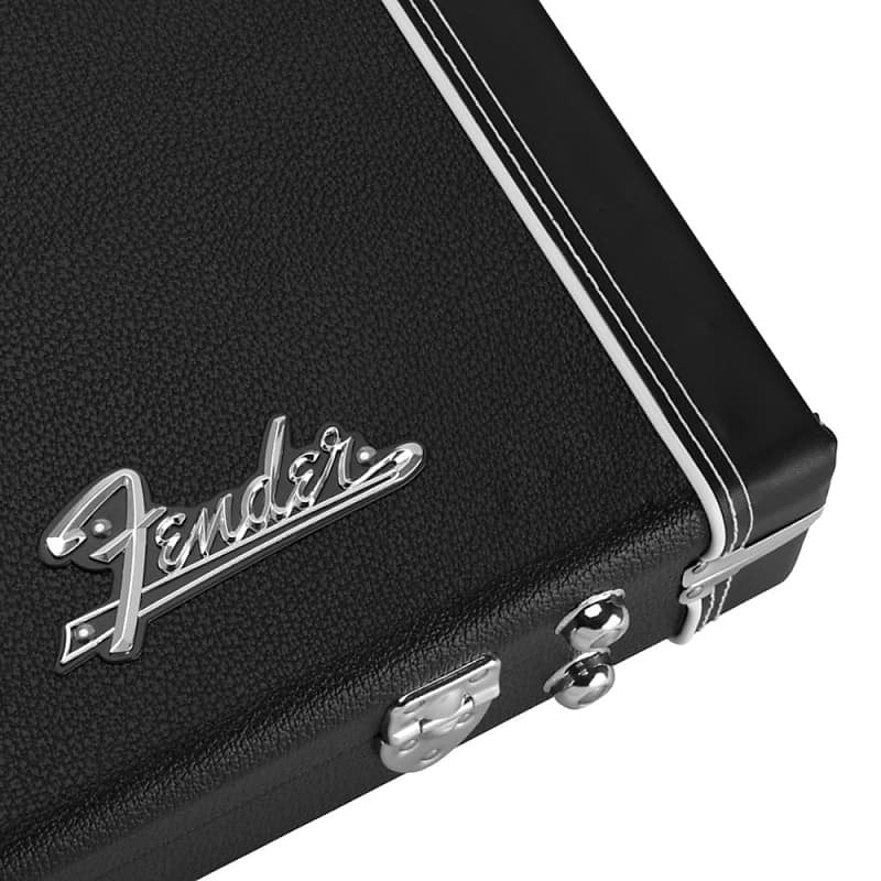 Fender Classic Series Wood Case - Jazzmaster®/Jaguar®, Black, 0996116306 Bundle w/ 12x Fender Picks and Liquid Audio Polishing Cloth - Image 4