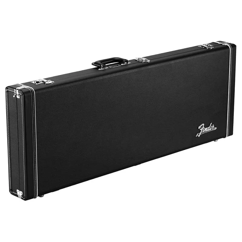Fender Classic Series Wood Case - Jazzmaster®/Jaguar®, Black, 0996116306 Bundle w/ 12x Fender Picks and Liquid Audio Polishing Cloth - Image 5