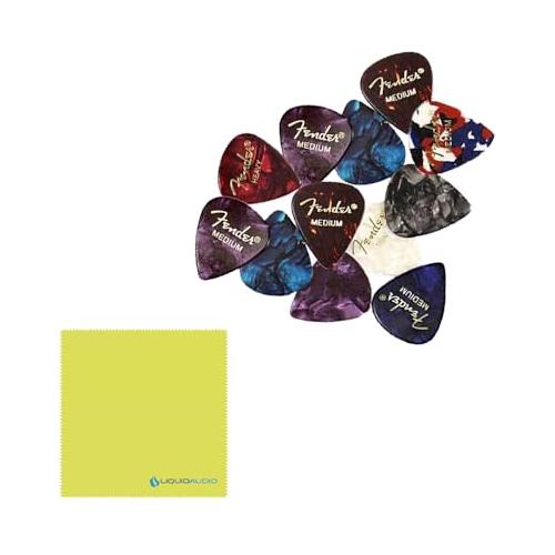 Fender Deluxe Molded Guitar Case for Jazzmaster/Jaguar Electric Guitar Case Bundle with 12x Fender Guitar Picks and Instrument Polishing Cloth - Image 6