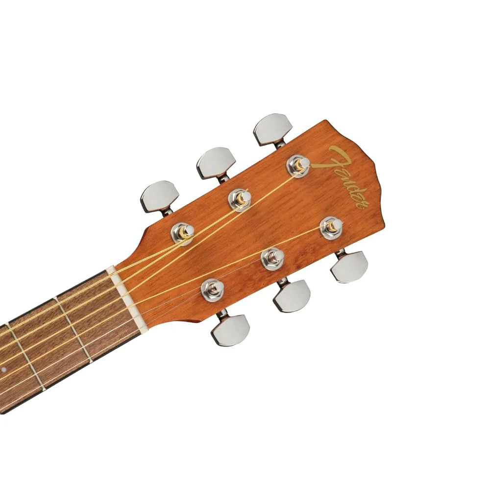 Fender FA-15 3/4 Steel Acoustic Guitar, Walnut Fingerboard, Black - 0971170106 Bundle w/ 12-Pack Guitar Pick and Liquid Audio Polishing Cloth - Image 4
