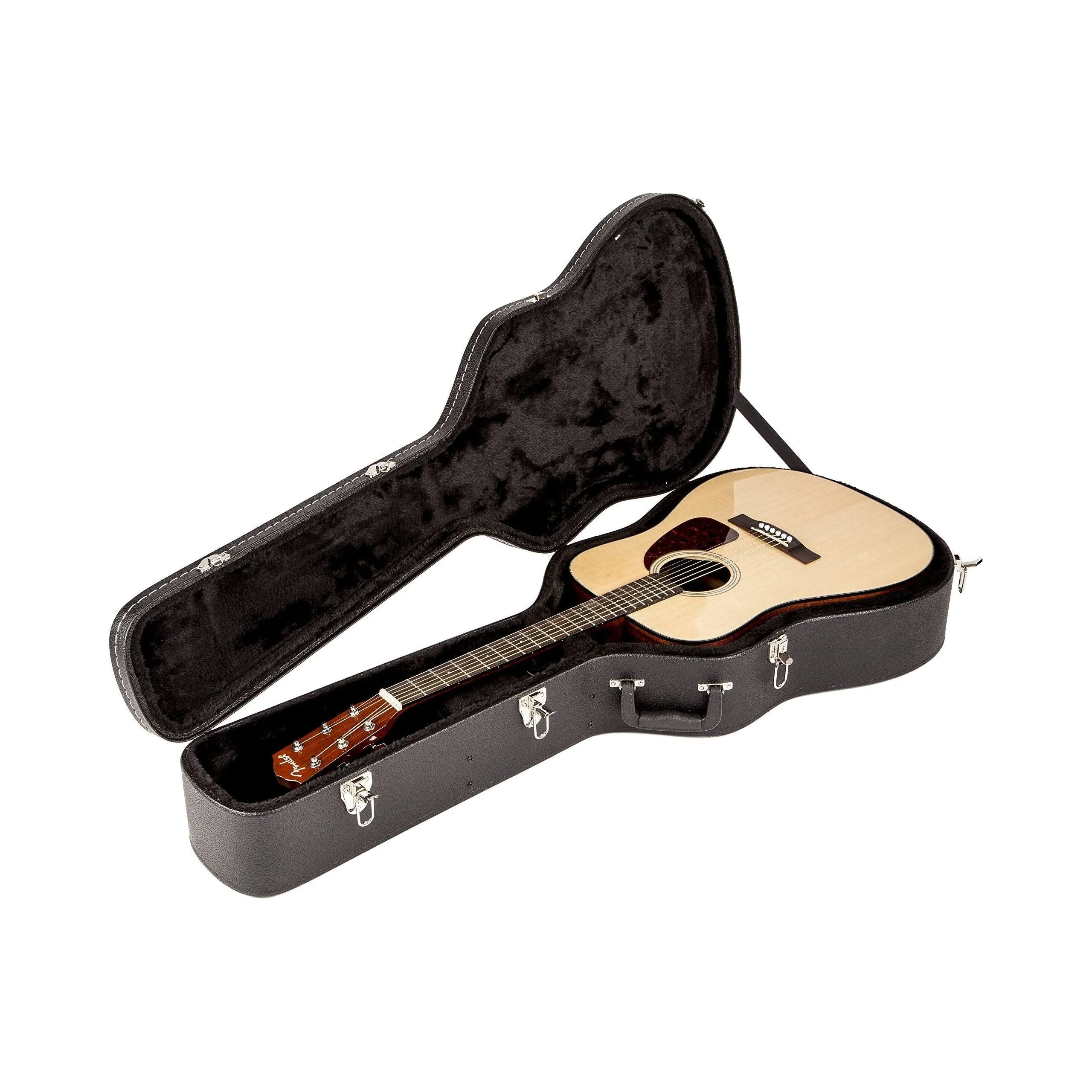 Fender Flat-Top Acoustic Guitar Case, Dreadnought, Black - Image 4