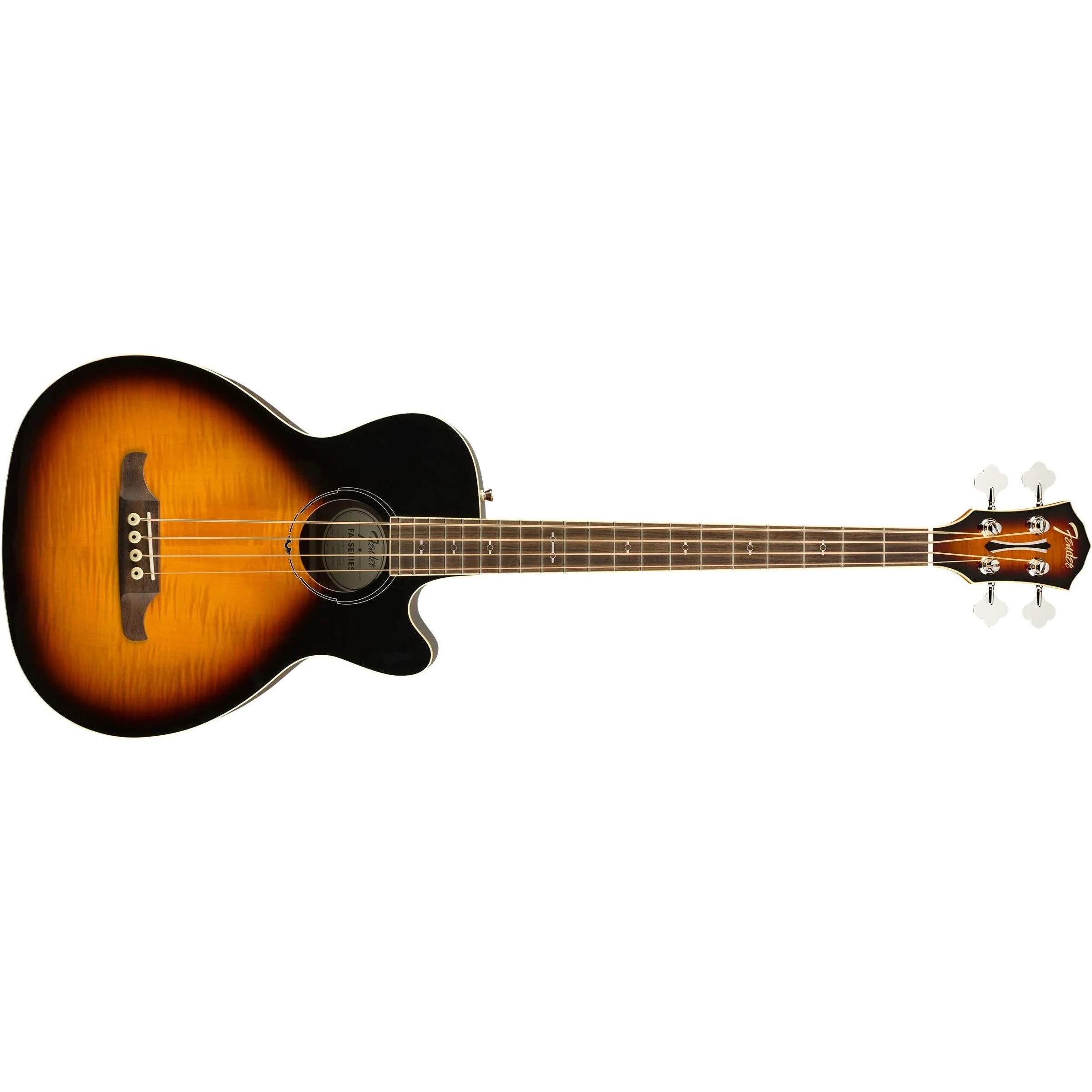 Fender FA-345CE Auditorium Cutaway Acoustic Guitar, with 2-Year Warranty, 3-Color Tea Burst - Image 11