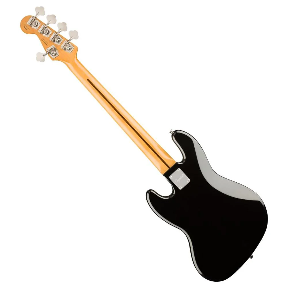 Fender Jazz Bass V Squier Classic Vibe '70s, Maple Fingerboard, Black Bundle with 12x Fender Guitar Picks & Liquid Audio Instrument Polishing Cloth - Image 3