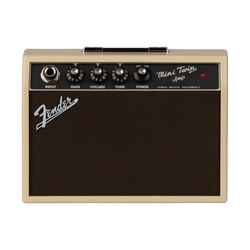 Fender Mini '65 Twin-Amp, Blonde Bundle w/12x Guitar Picks and Liquid Audio Polishing Cloth - Image 2