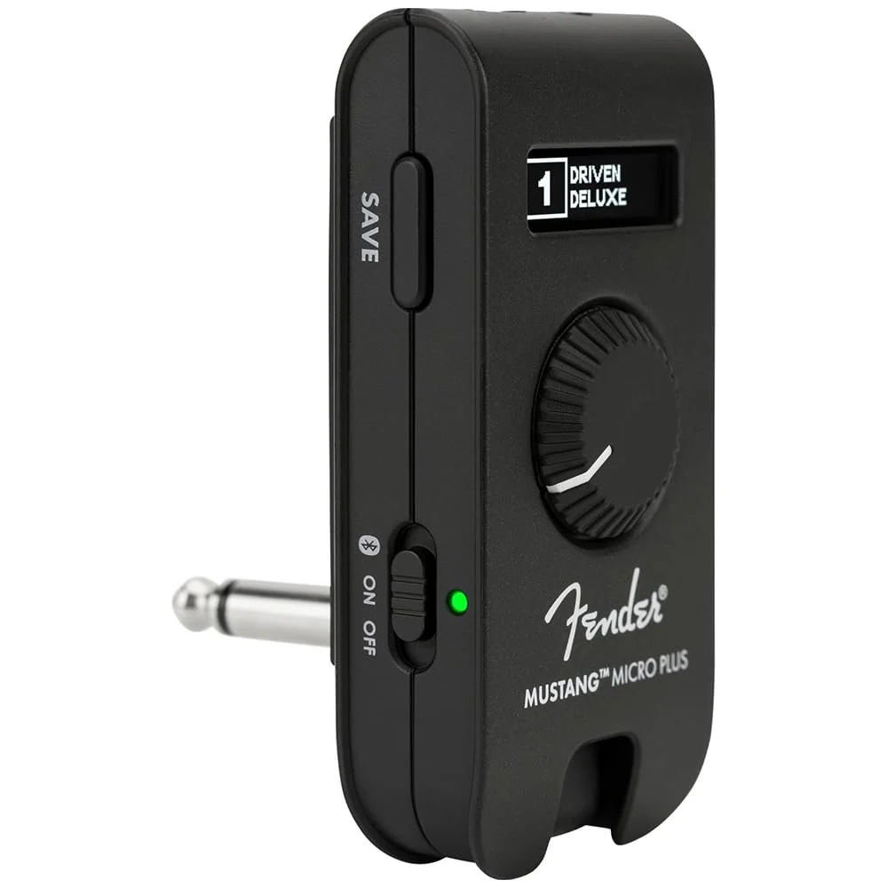 Fender Mustang Micro Plus Headphone Amplifier Bundle with 12x Guitar Picks and Instrument Polishing Cloth - Rechargeable Battery, Bluetooth Audio Streaming and 50 Amp and Effects Models - Image 5