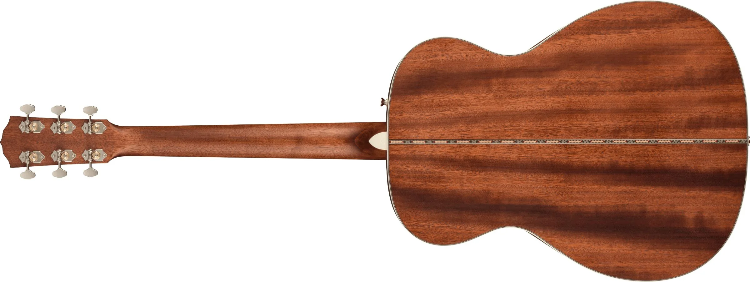 Fender Paramount PO-220E All-Mahogany Orchestra Acoustic Guitar, with 2-Year Warranty, Aged Cognac Burst, with Case - Image 2