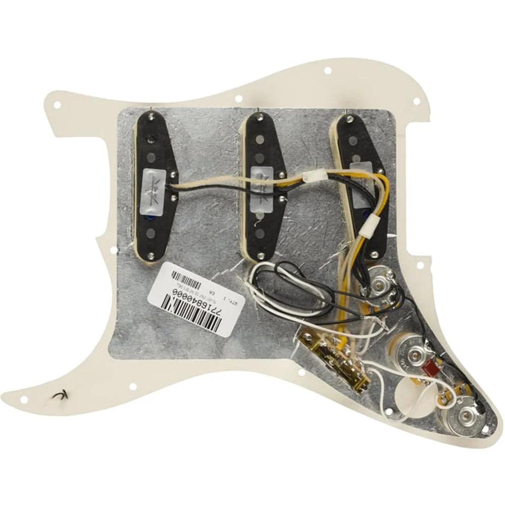 Fender Pre-Wired Strat® Pickguard, Custom Shop Fat 50's SSS, Tortoise Shell - 0992340500 Bundle w/ 12-Pack Guitar Pick and Liquid Audio Polishing Cloth - Image 4