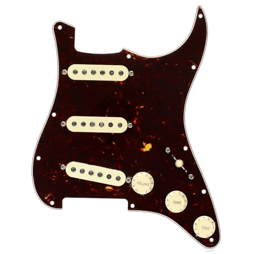 Fender Pre-Wired Strat® Pickguard, Original '57/'62 SSS, Tortoise Shell - 0992345500 Bundle w/ 12-Pack Guitar Pick and Liquid Audio Polishing Cloth - Image 4