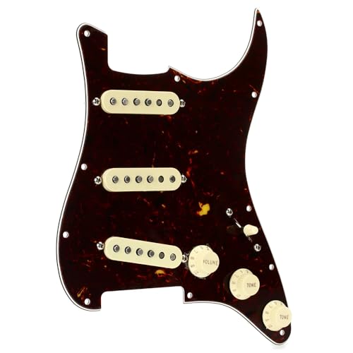 Fender Pre-Wired Strat® Pickguard, Original '57/'62 SSS, Tortoise Shell - 0992345500 Bundle w/ 12-Pack Guitar Pick and Liquid Audio Polishing Cloth - Image 5