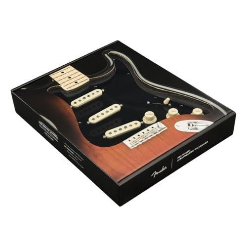 Fender Pre-Wired Strat® Pickguard, Original '57/'62 SSS, Black Bundle w/12x Guitar Picks and Liquid Audio Polishing Cloth - Image 2
