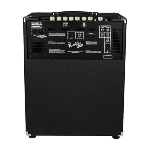 Fender Rumble™ 500 Bass Combo Amplifier, 120V, Black and Silver, 2370600000 Bundle w/Pig Hog PCH10BK “Black Woven” Instrument Cable, 12-Pack Guitar Picks & Liquid Audio Polishing Cloth - Image 4