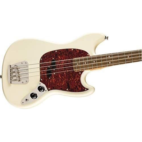 Squier Classic Vibe 60s Mustang Bass, Olympic White, Laurel Fingerboard - Image 4
