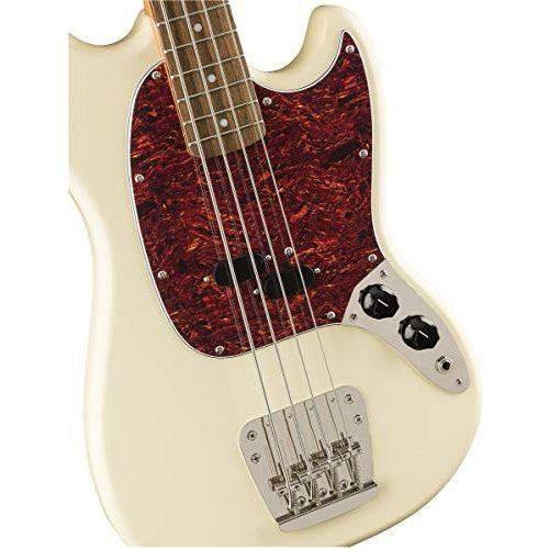 Squier Classic Vibe 60s Mustang Bass, Olympic White, Laurel Fingerboard - Image 5