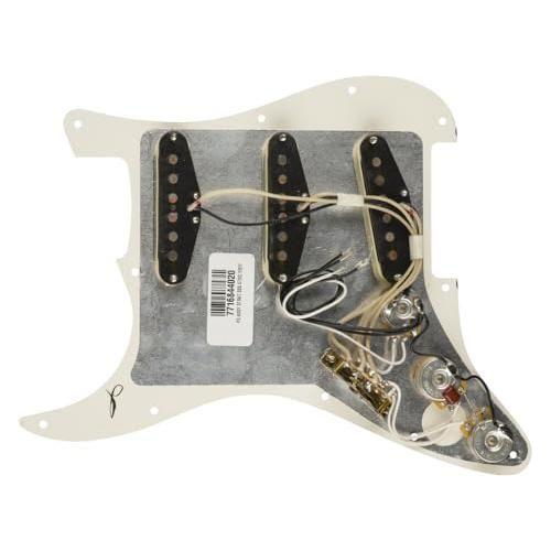 Fender Pre-Wired Strat® Pickguard, Original '57/'62 SSS, Parchment Bundle w/ 12x Picks and Liquid Audio Polishing Cloth - Image 2