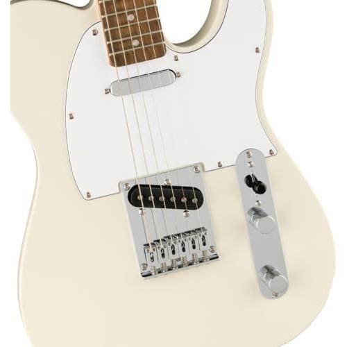 Squier Affinity Series® Telecaster, Indian Laurel Fingerboard, Olympic White Bundle w/ 12 Picks & Liquid Audio Polishing Cloth - Image 4