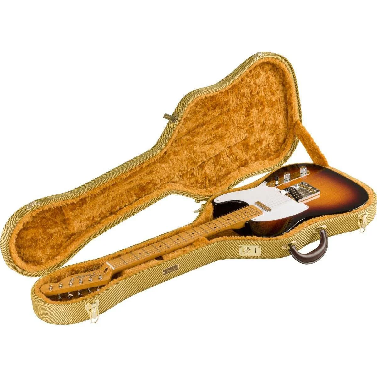 Fender Thermometer Electric Guitar Case, Telecaster, Tweed,Brown - Image 6