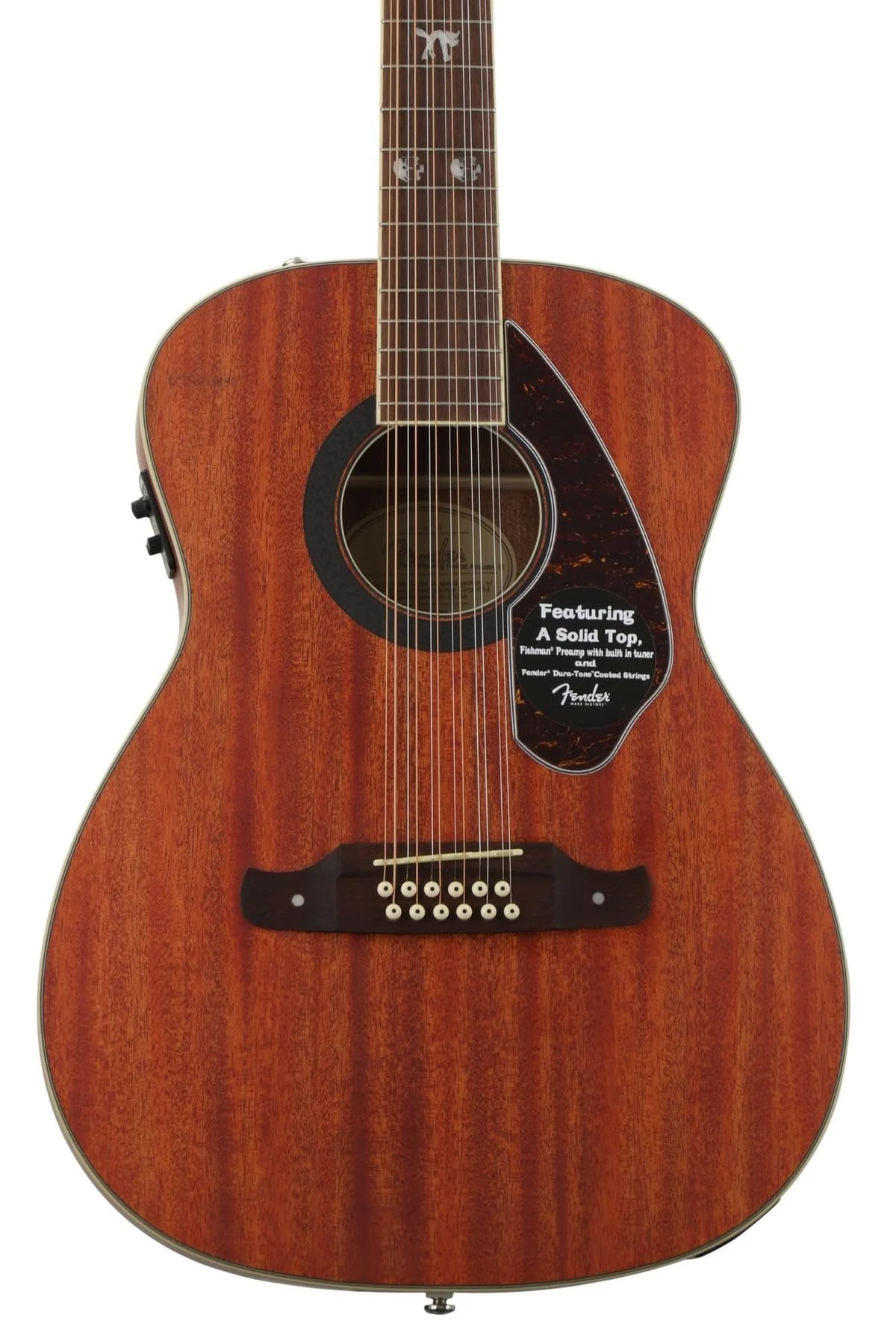 Fender Tim Armstrong Hellcat 12-String Concert Acoustic Guitar, with 2-Year Warranty, Natural, Walnut Fingerboard