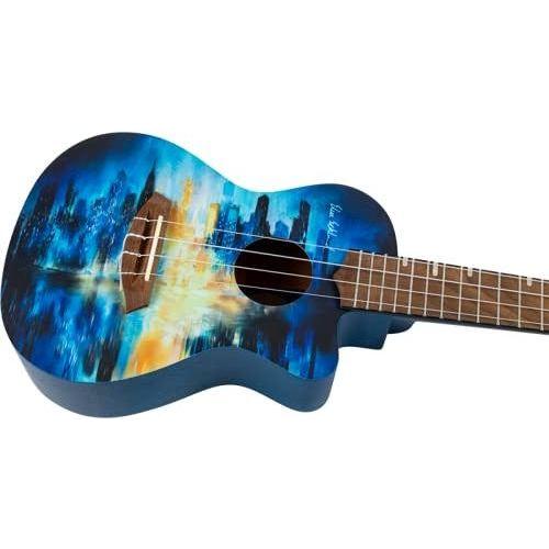 Flight Ukuleles, 4-String Ukulele, Blue-Multi (AUC City) - Image 3