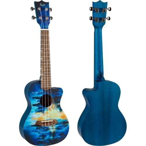 Flight Ukuleles, 4-String Ukulele, Blue-Multi (AUC City) - Image 4
