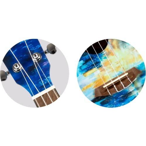 Flight Ukuleles, 4-String Ukulele, Blue-Multi (AUC City) - Image 5