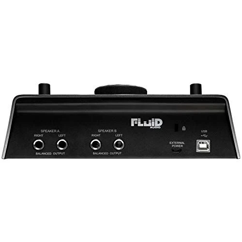 Fluid Audio SRI-2 : 2x2 USB desktop wedge w/24-bit/192kHz + 48v Phantom Power + 2X stereo monitor outputs + 2X Class A mic pres + Giant volume knob - Image 3