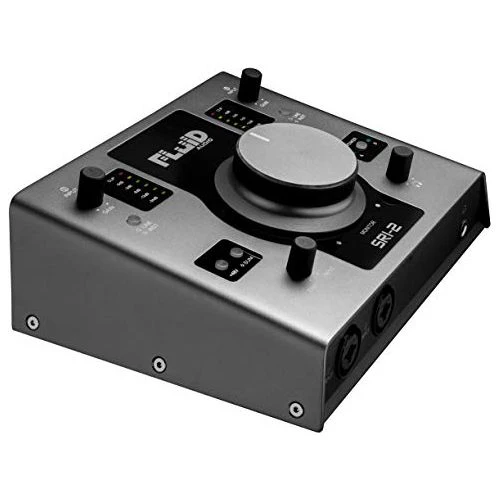 Fluid Audio SRI-2 : 2x2 USB desktop wedge w/24-bit/192kHz + 48v Phantom Power + 2X stereo monitor outputs + 2X Class A mic pres + Giant volume knob - Image 4