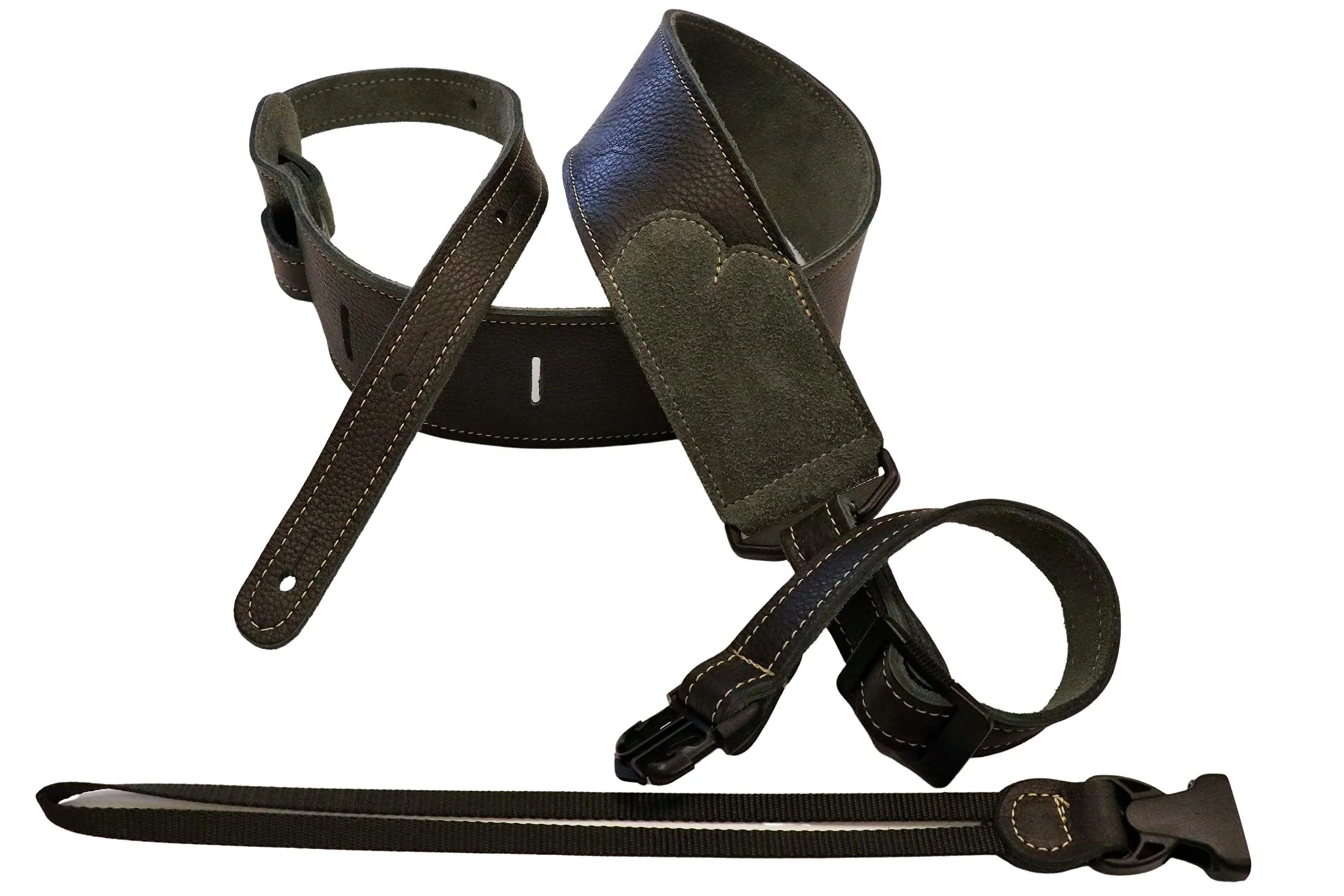 Franklin Strap 2.5" Glove Leather with Suede Backing and Quick Release Loop Resonator Dobro Strap - Image 2