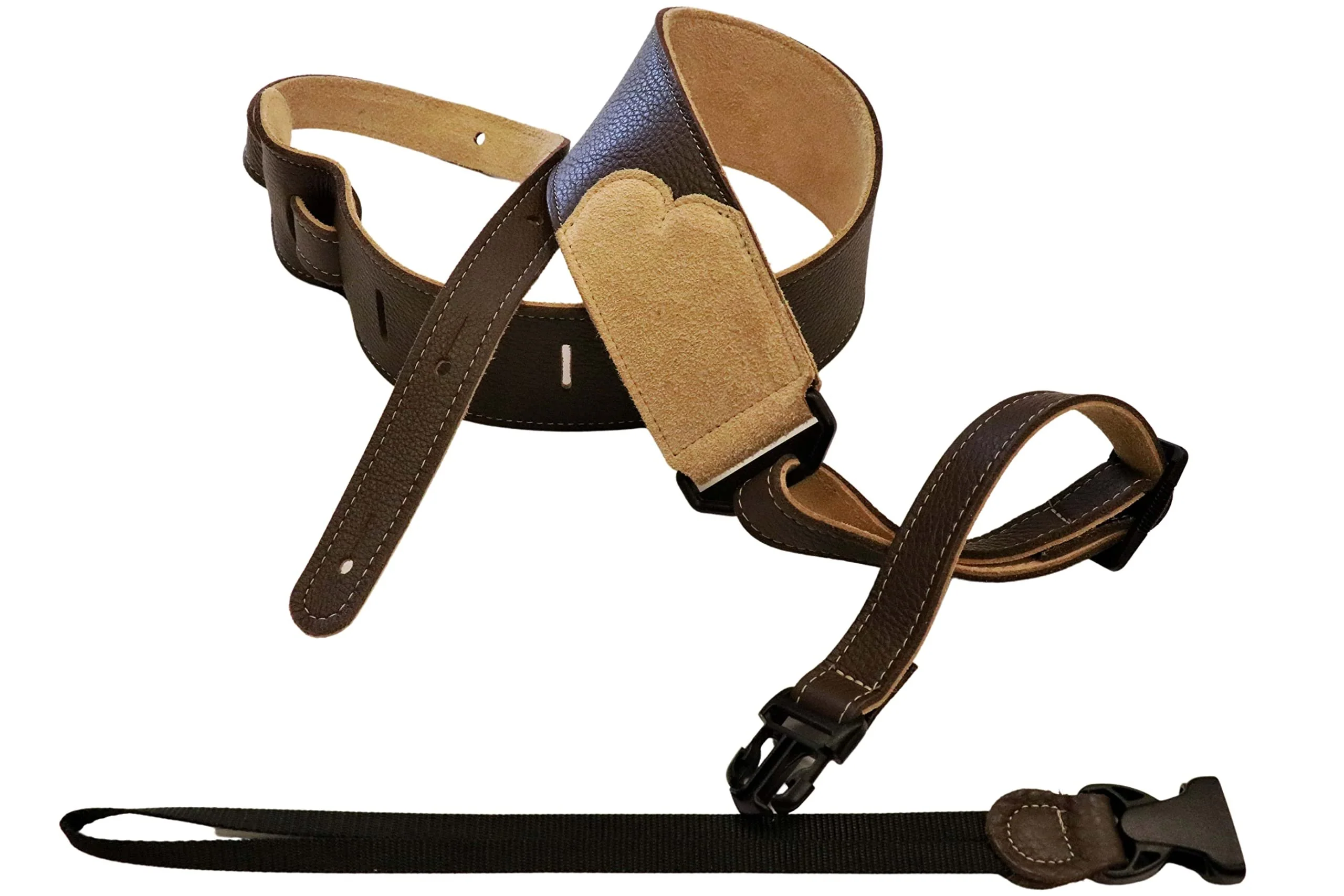 Franklin Strap 2.5" Glove Leather with Suede Backing and Quick Release Loop Resonator Dobro Strap - Image 3