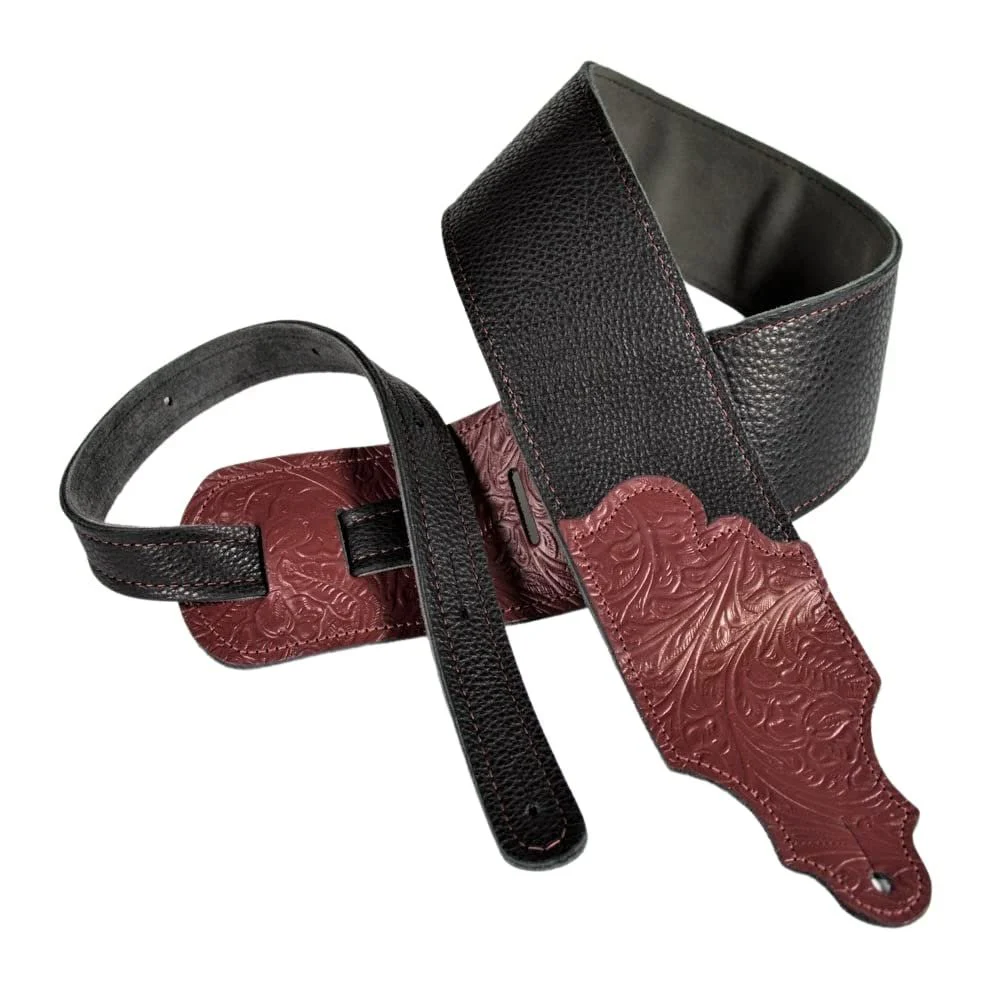Franklin Strap 3" Original Glove Leather with Tooled End Tab Guitar Strap - Image 2