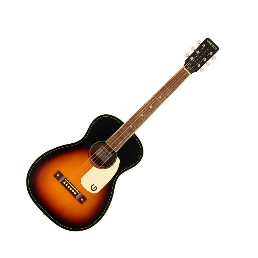 Grestch Jim Dandy Parlor 6-String Right-Handed Acoustic Guitar with Walnut Fingerboard and Nato C-Shaped Neck (Rex Burst) - Image 4