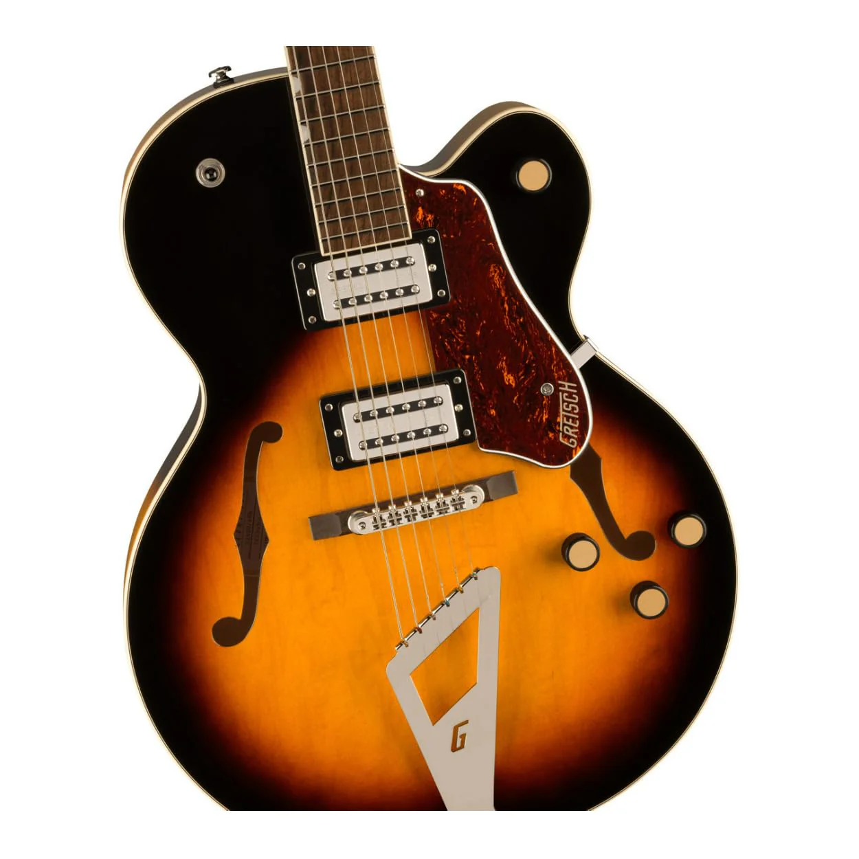 Gretsch G2420 Streamliner Hollow Body with Chromatic II Tailpiece, Nato Set-Neck, 6-String Right-Handed Electric Guitar (Aged Brooklyn Burst) - Image 4