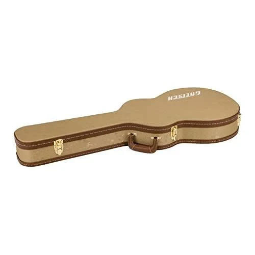 Gretsch G2420T Tweed Hard Shell Case with Center Storage Compartment and Plush Interior for Streamliner Electric Guitar (Brown) - Image 3