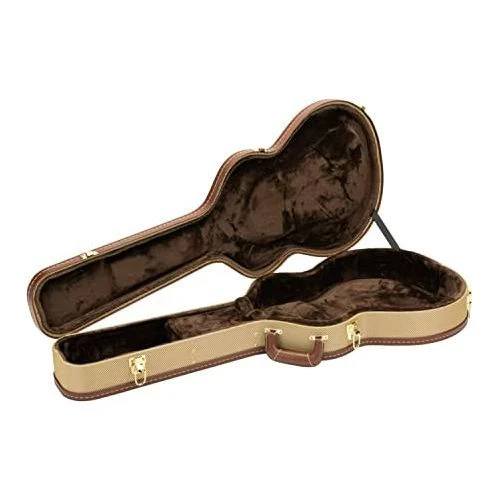 Gretsch G2420T Tweed Hard Shell Case with Center Storage Compartment and Plush Interior for Streamliner Electric Guitar (Brown) - Image 4