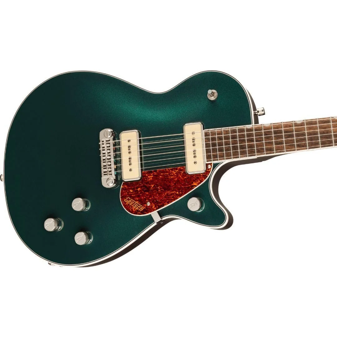Gretsch G5210-P90 Electromatic 6-String Right-Handed Jet Two 90 Electric Guitar with Gloss Finish and Mahogany Body (Cadillac Green) - Image 3