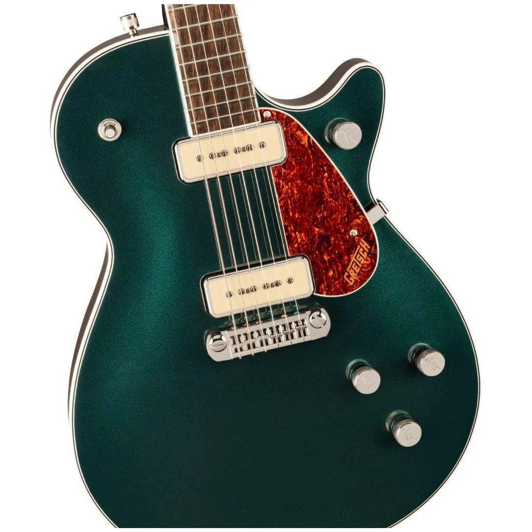 Gretsch G5210-P90 Electromatic 6-String Right-Handed Jet Two 90 Electric Guitar with Gloss Finish and Mahogany Body (Cadillac Green) - Image 4