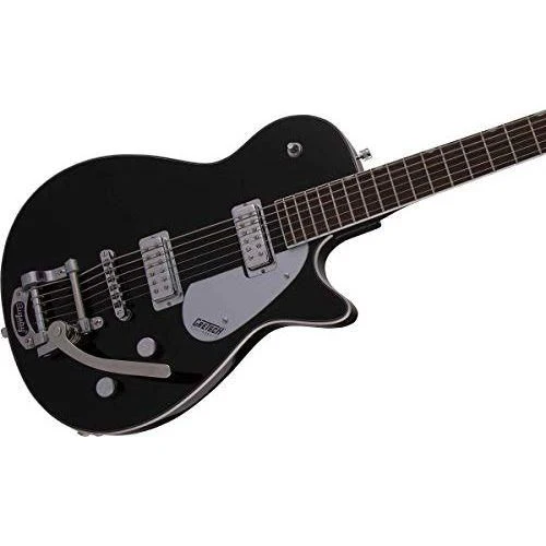 Gretsch G5260T Electromatic Jet Baritone Solid Body 6-String Electric Guitar with Bigsby, 12-Inch Laurel Fingerboard, and Bolt-On Maple Neck (Right-Hand, Black) - Image 4
